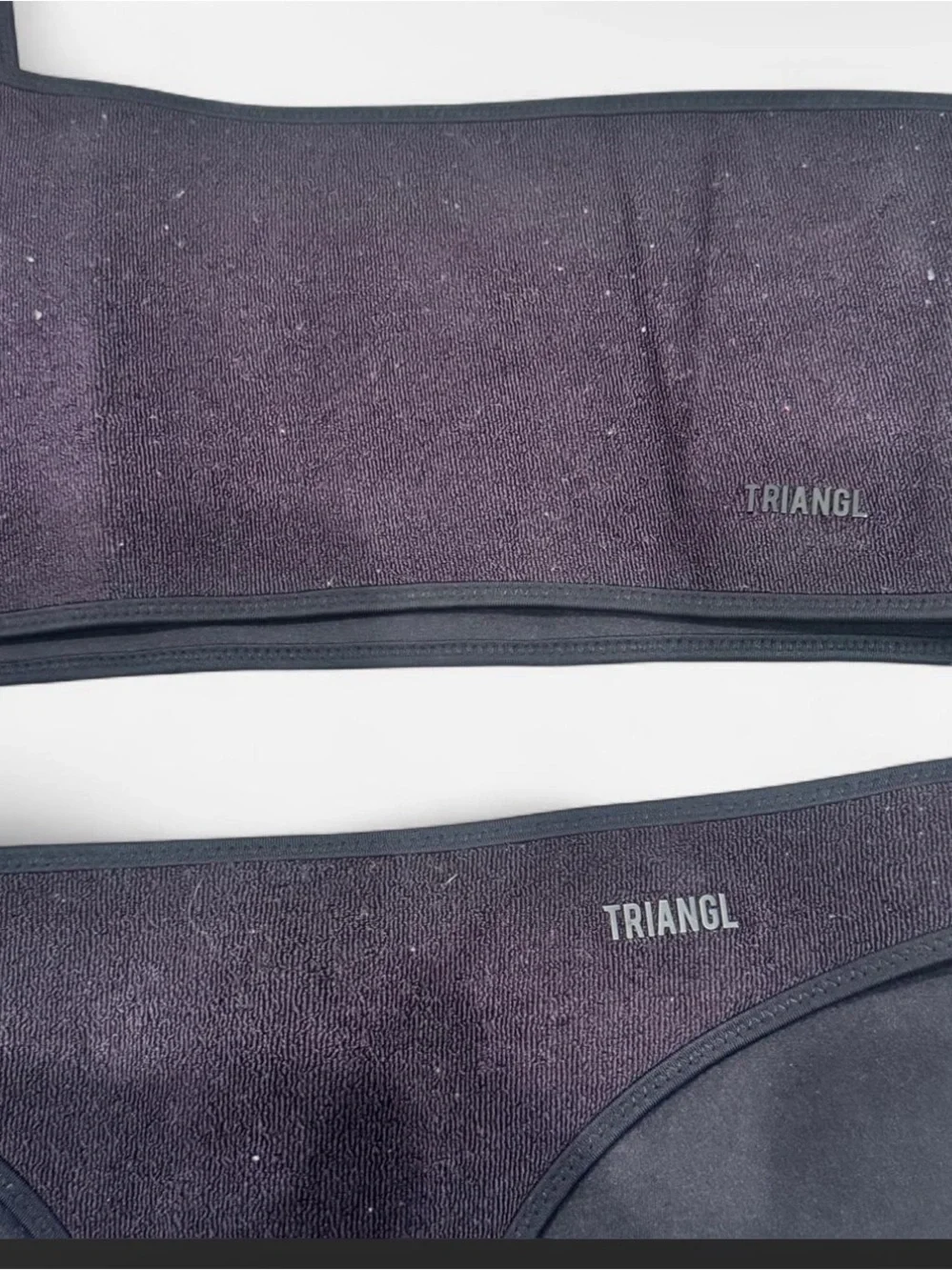triangl swimwear Black Asymmetric One-Shoulder Bikini